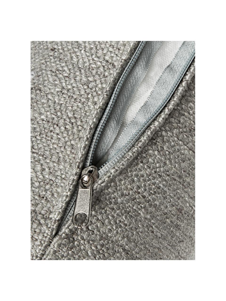 Cojín rulo de sofá Sofia, Funda: 100% poliéster, Tejido gris, Ø 17 x L 68 cm