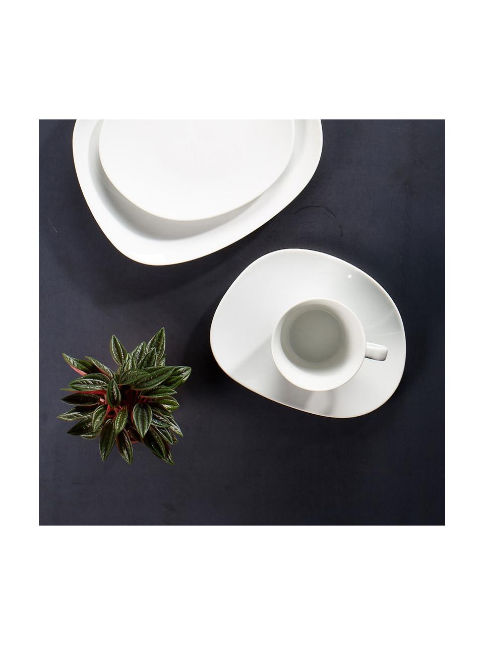 Porzellan-Kaffeetasse Organic, Hartporzellan, Weiss, Ø 10 x H 7 cm, 270 ml