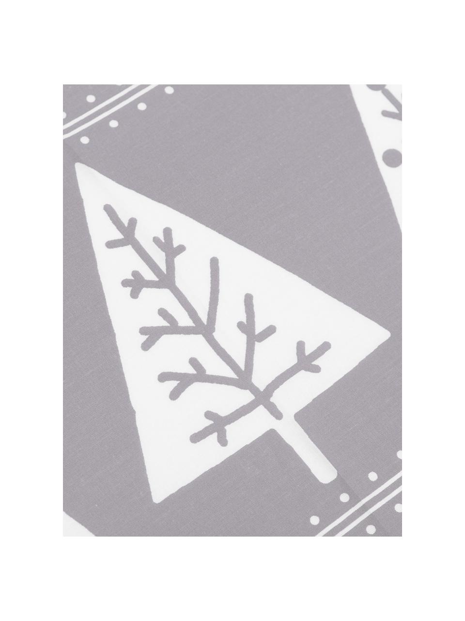 Fundas de almohada Nordic Trees, 2 uds., Algodón, Gris, blanco, An 50 x L 85 cm