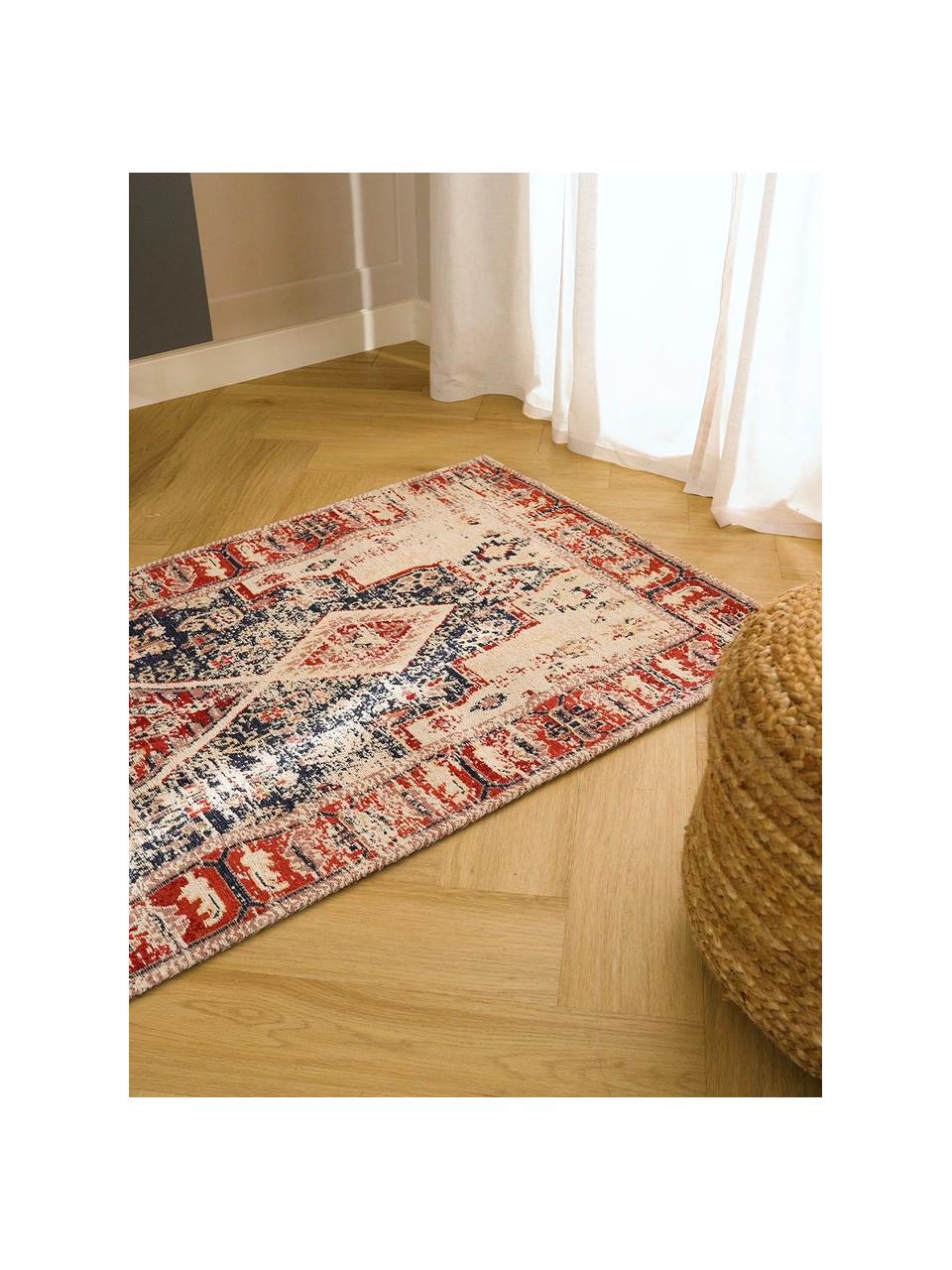 Alfombra corredor de chenilla Toulouse, Tonos rojos, An 80 x L 300 cm