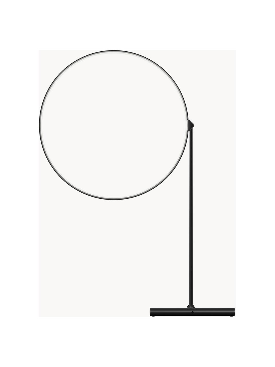 Lampada da tavolo a LED con luce regolabile Poise, Lampada: metallo rivestito, Nero, Larg. 11 x Alt. 62 cm