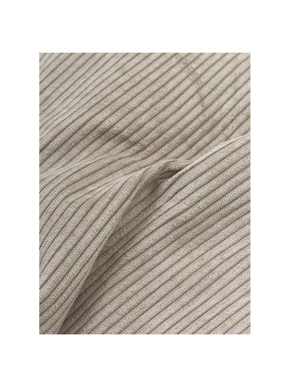Cord-Sofa-Kissen Lennon, Bezug: Cord (92 % Polyester, 8 %, Cord Hellbeige, B 60 x L 60 cm