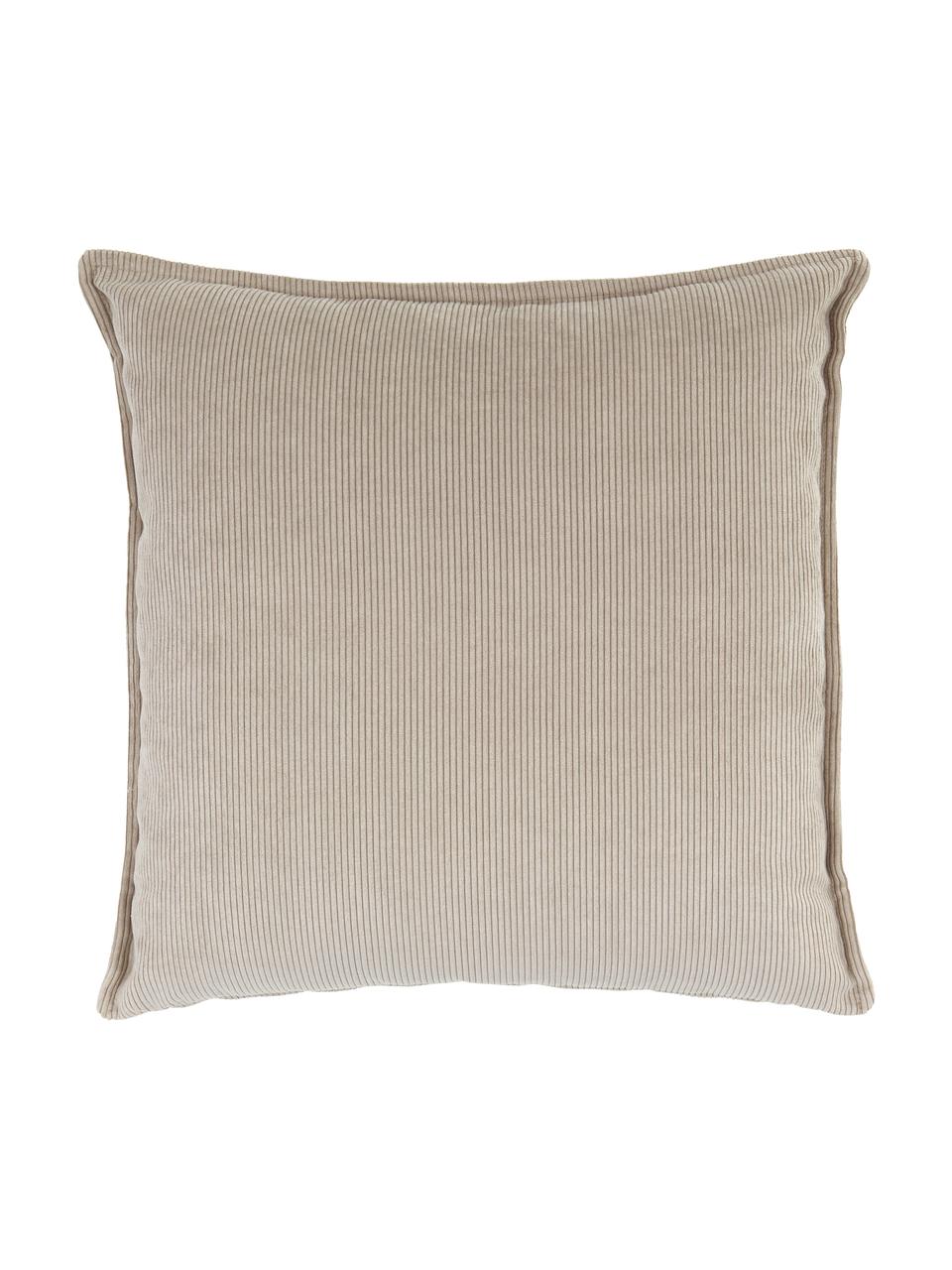 Cojín de pana sofá Lennon, Tapizado: pana (92% poliéster, 8% p, Pana beige, An 60 x L 60 cm