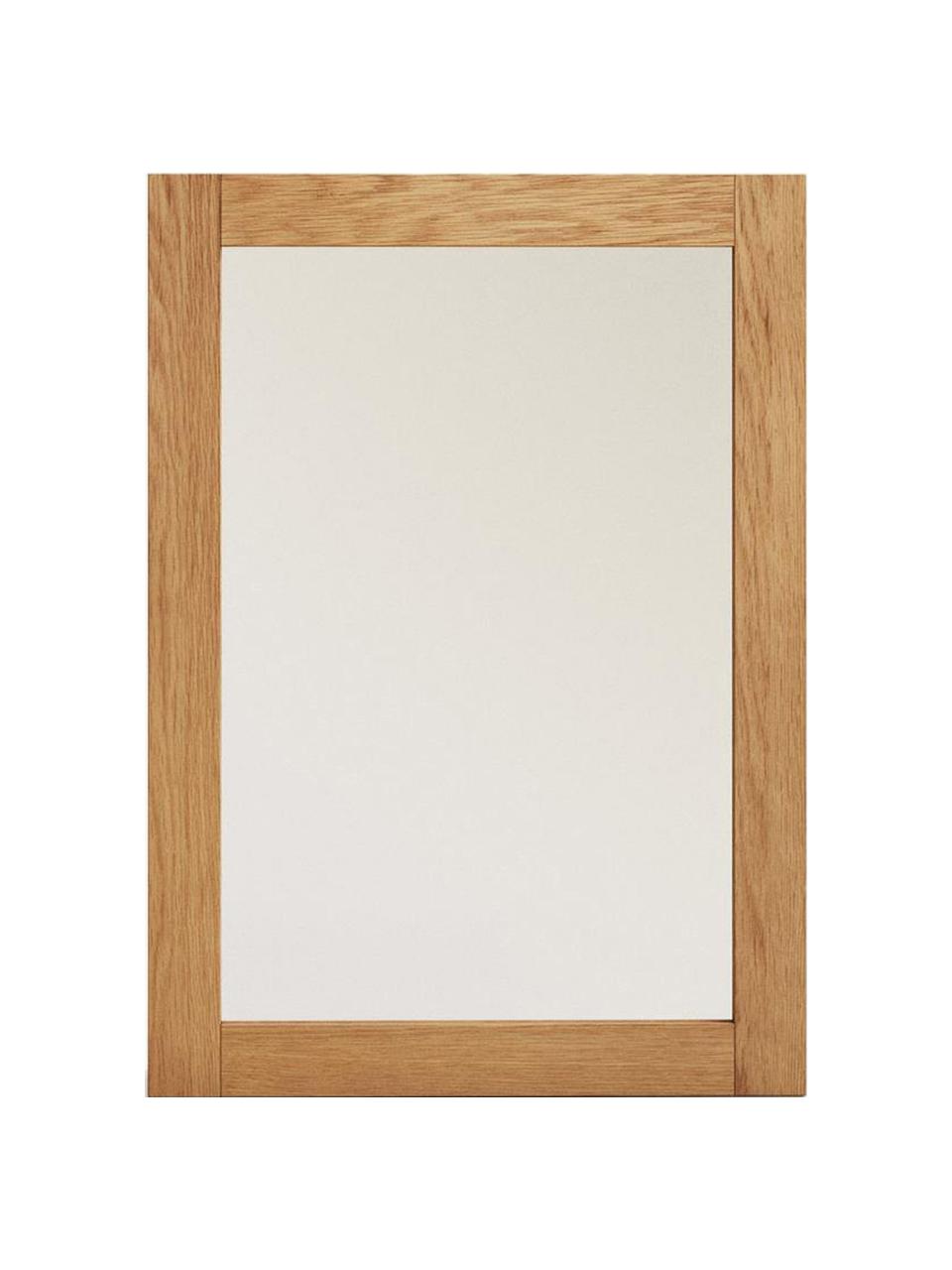 Szafka łazienkowa z lustrem Plubia, Stelaż: drewno tekowe, Drewno tekowe, szkło lustrzane, S 50 x W 70 cm
