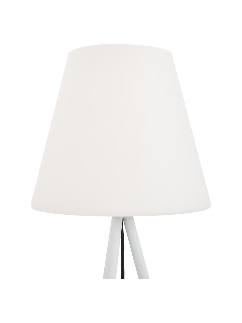 Zewnętrzna lampa podłogowa z wtyczką Wells, Biały, Ø 35 x W 134 cm