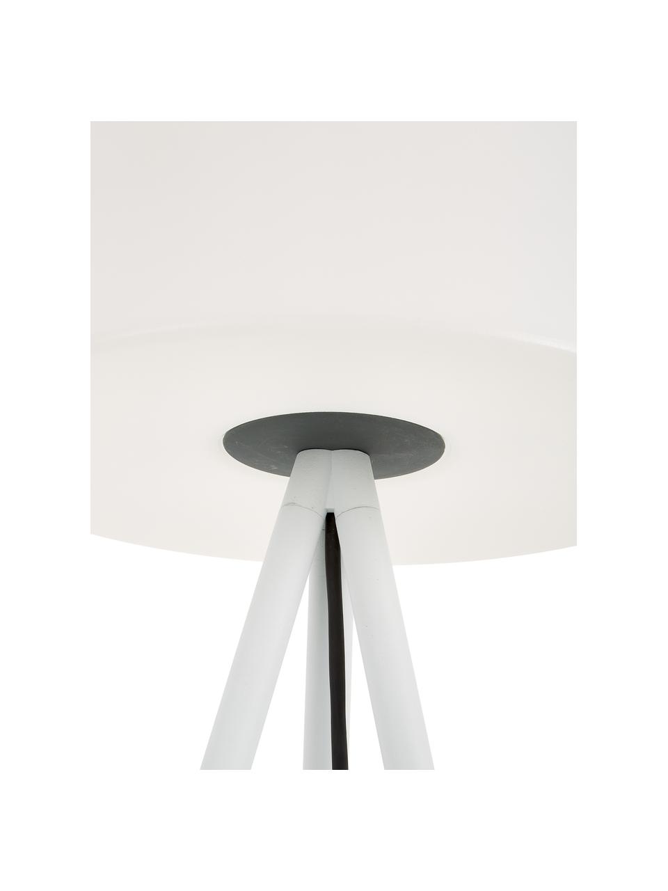 Outdoor vloerlamp Wells met stekker, Lampenkap: kunststof, Lampvoet: geanodiseerd aluminium, Wit, Ø 35 x H 134 cm
