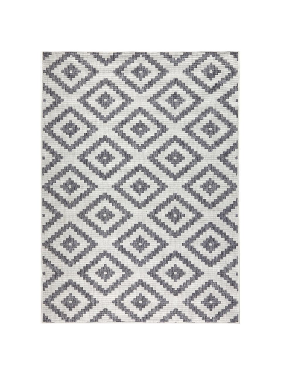 Obojstranný koberec do interiéru/exteriéru Malta, sivá/krémová, Sivá, krémová, Š 80 x D 150 cm (veľkosť XS)