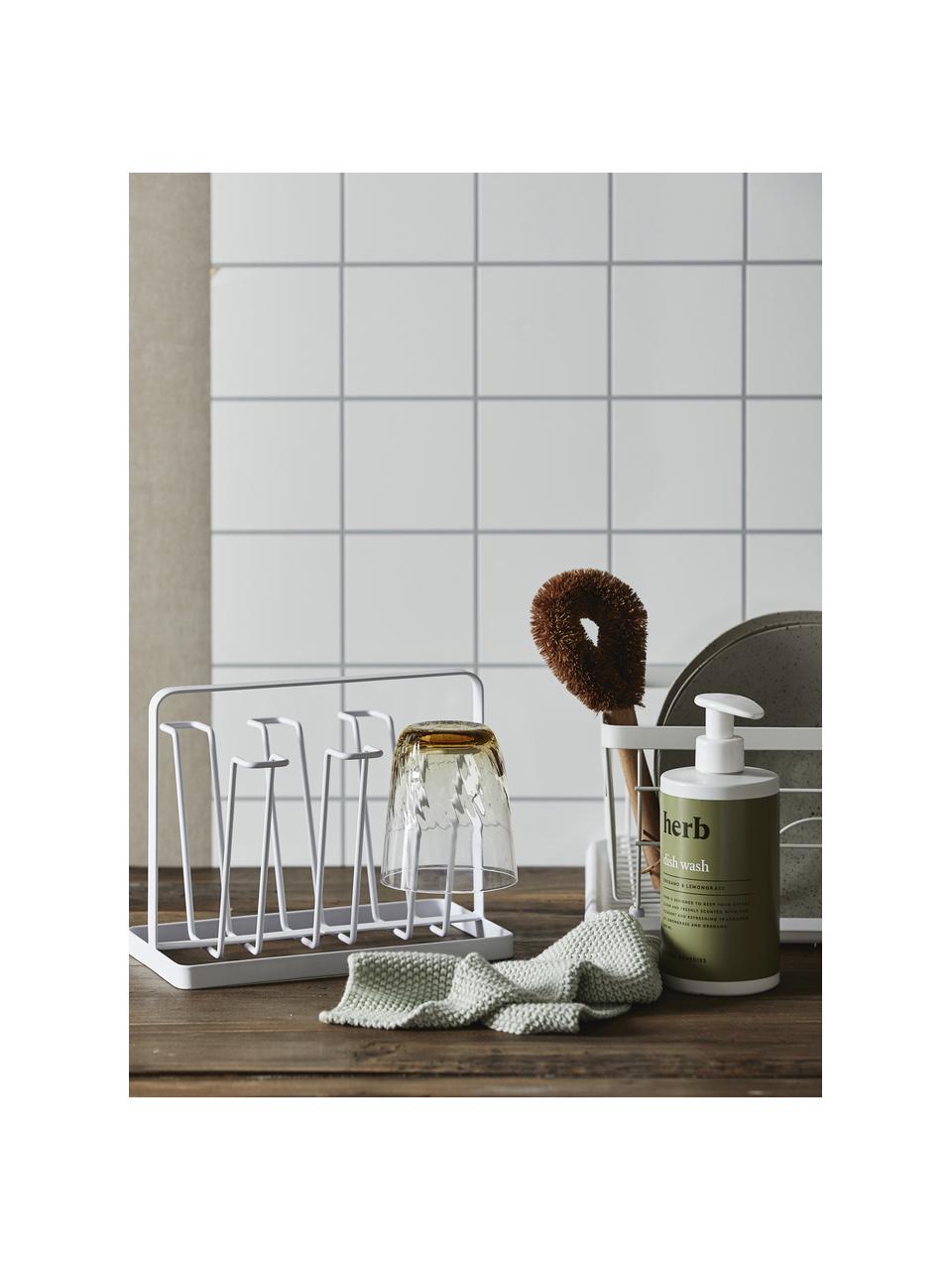 Égouttoir à vaisselle métal blanc Cup, Métal, enduit, Blanc, larg. 23 x haut. 18 cm