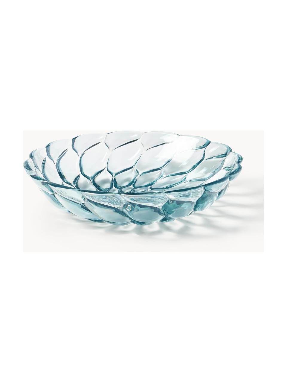 Platos hondos con relieve Jellies, 4 uds., Plástico, Azul claro, Ø 22 cm
