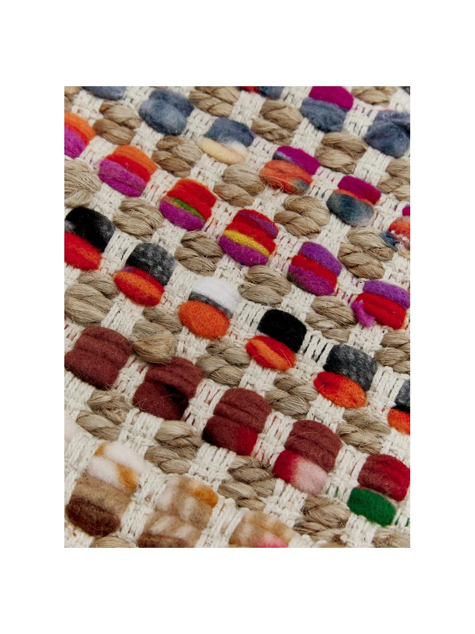 Housse de coussin 45x45 jute multicolore Cando, Jute, multicolore