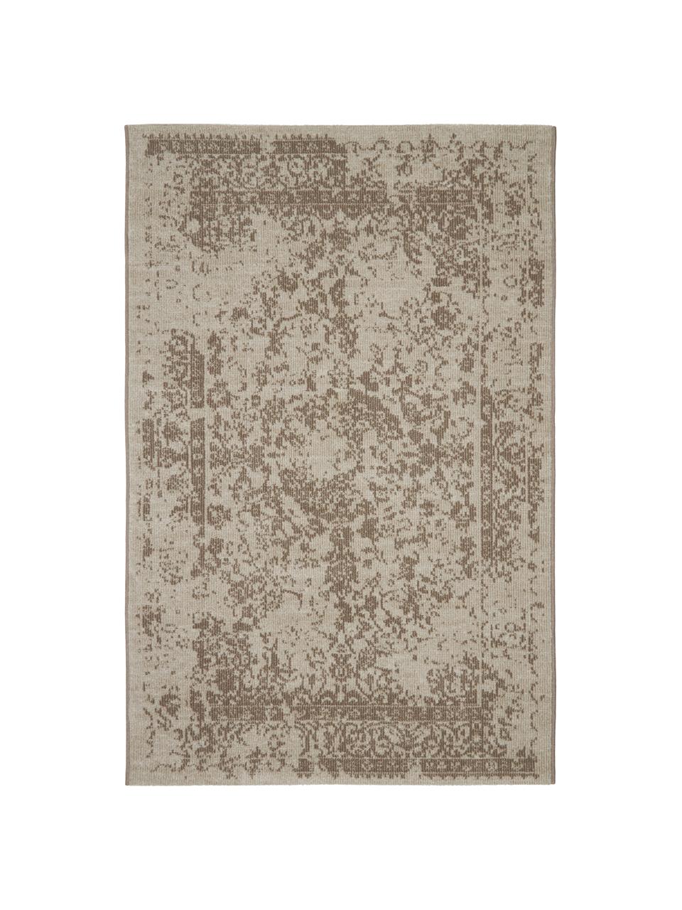 Tapis beige extérieur / intérieur style vintage Dana, 100 % polypropylène, Tons beiges, larg. 120 x long. 180 cm (taille S)