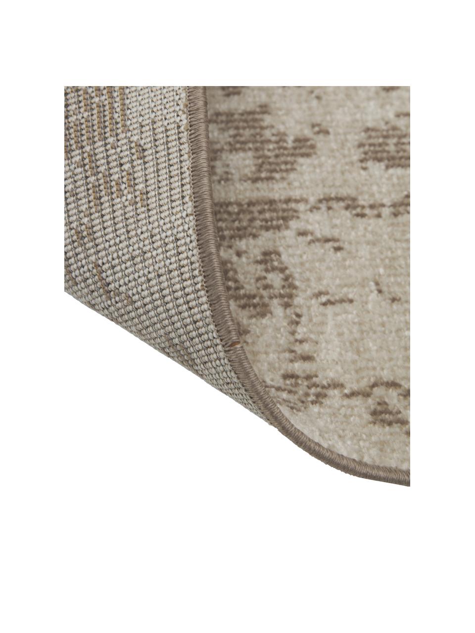 Dywan wewnętrzny/zewnętrzny w stylu vintage Diana, 100% polipropylen, Odcienie beżowego, S 120 x D 180 cm (Rozmiar S)