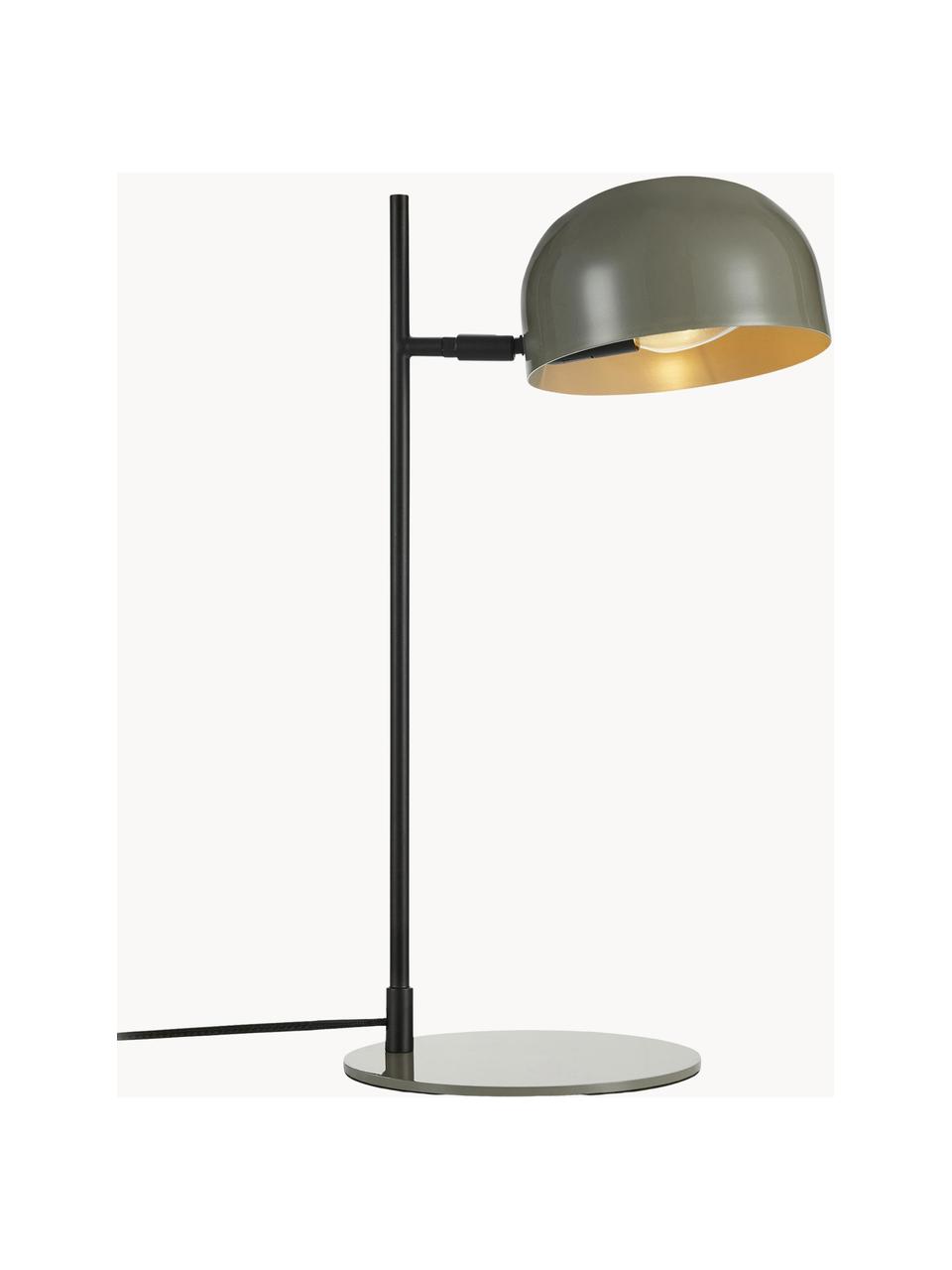 Lámpara de mesa Pose, Estructura: metal recubierto, Cable: cubierto en tela, Gris, negro, F 29 x Al 49 cm