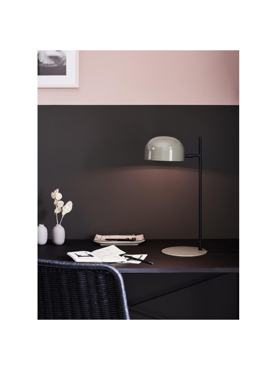Moderní stolní lampa Pose, Šedá, černá, H 29 cm, V 49 cm