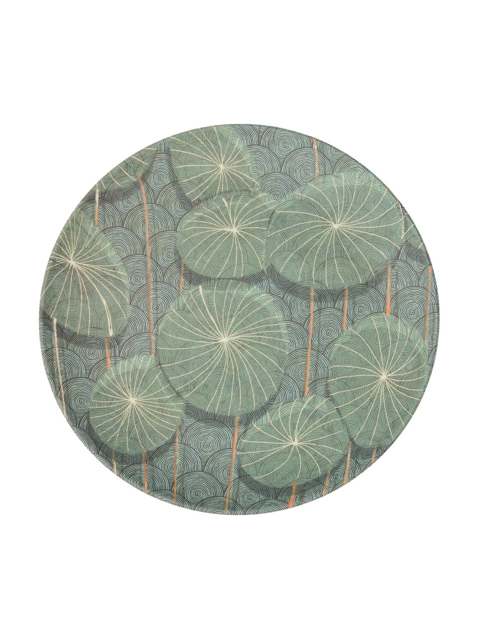 Bambusový snídaňový talíř Nymphaea, Modrá, zelená
