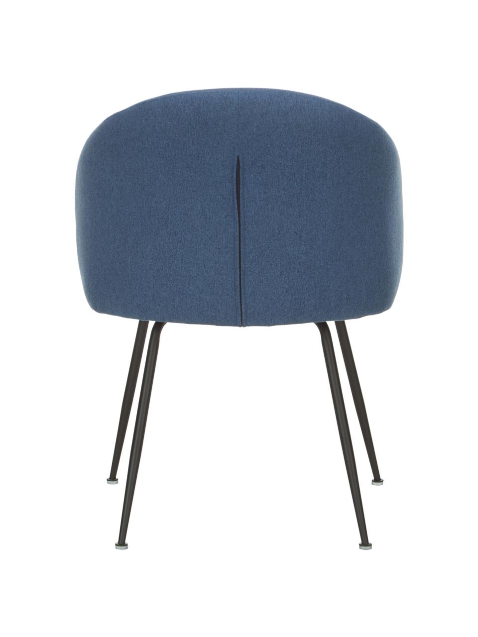 Čalouněná židle Luisa, 2 ks, Modrá, černá