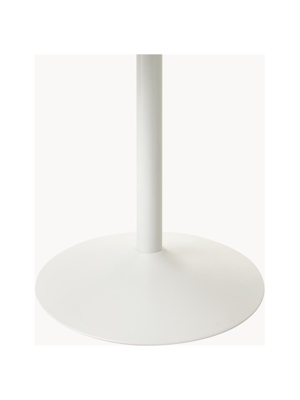 Table ovale en marbre Miley, 120 x 90 cm, Blanc, marbré, larg. 120 x prof. 90 cm