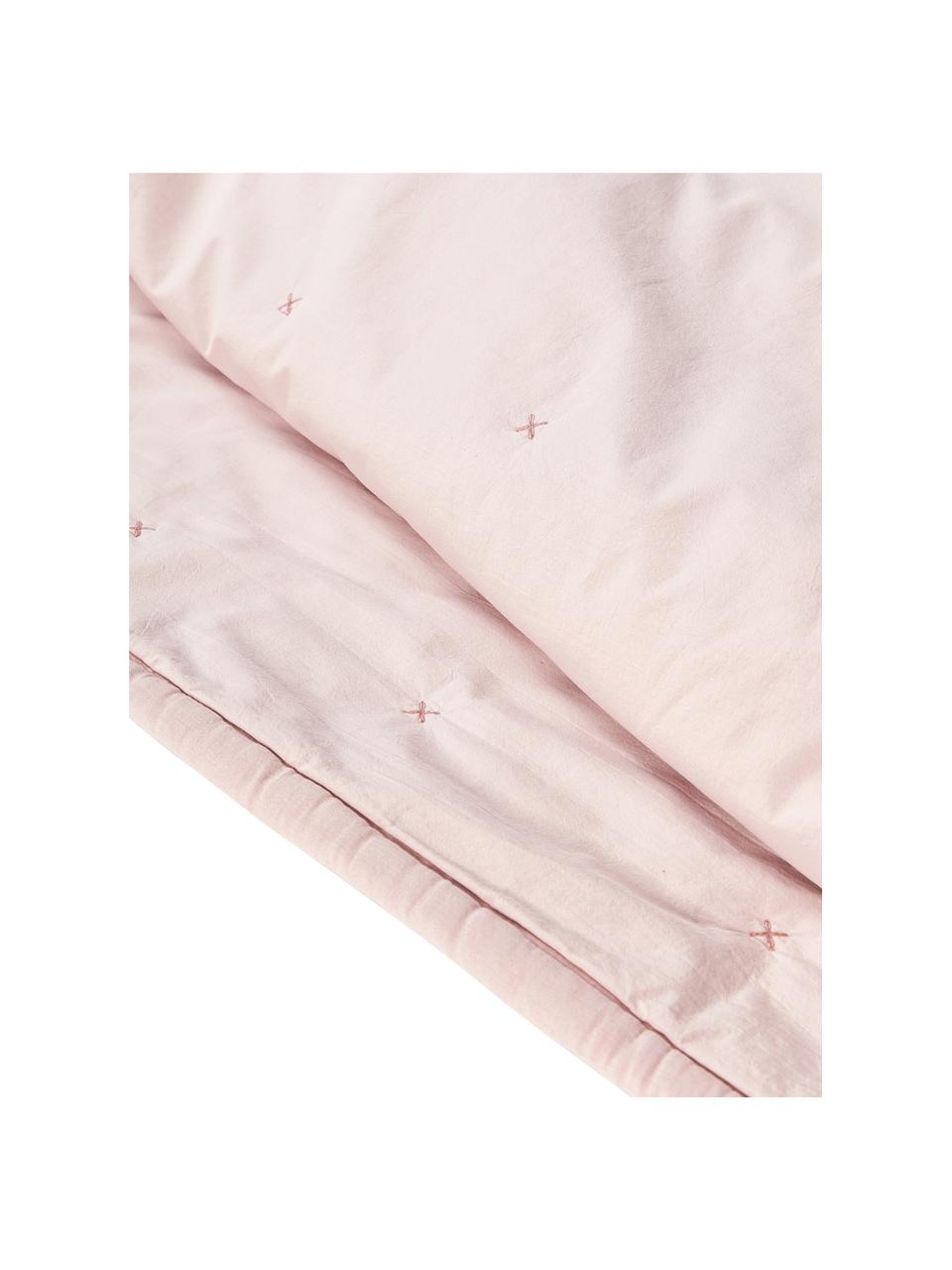 Narzuta z bawełny Lenore, Blady różowy, S 250 x D 230 cm