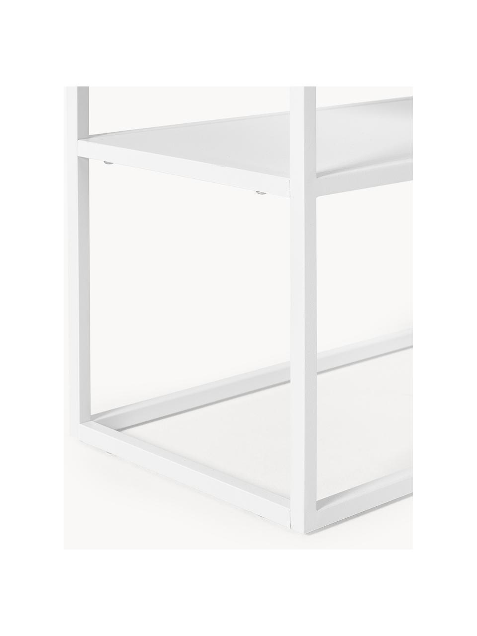 Credenza bassa in metallo Neptun, Metallo verniciato a polvere, Bianco, Larg. 120 x Alt. 46 cm