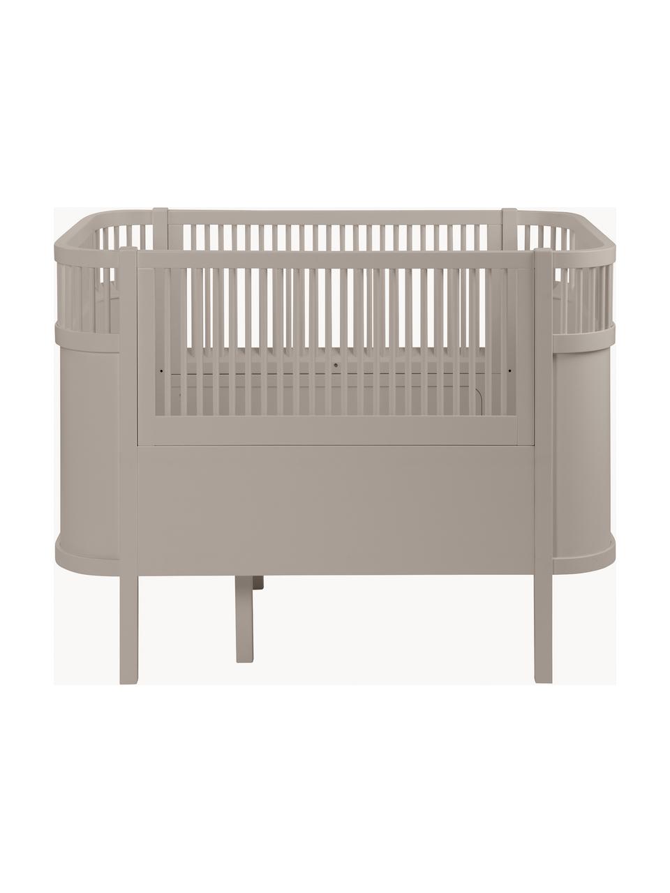 Verlängerbares Babybett Baby & Junior aus Birkenholz, 70 x 110/150 cm, Birkenholz, lackiert, Taupe, B 70 x L 110/150 cm