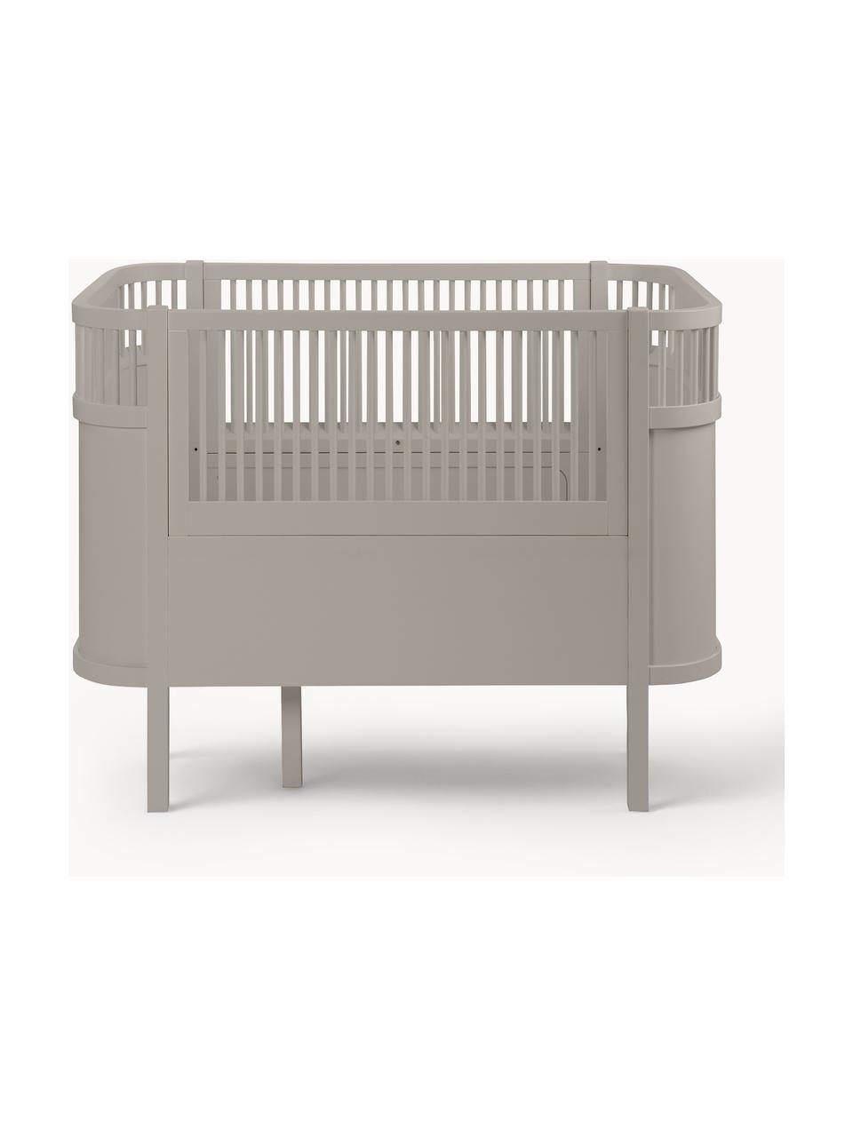 Verlängerbares Babybett Baby & Junior aus Birkenholz, 70 x 110/150 cm, Birkenholz, lackiert, Taupe, B 70 x L 110/150 cm