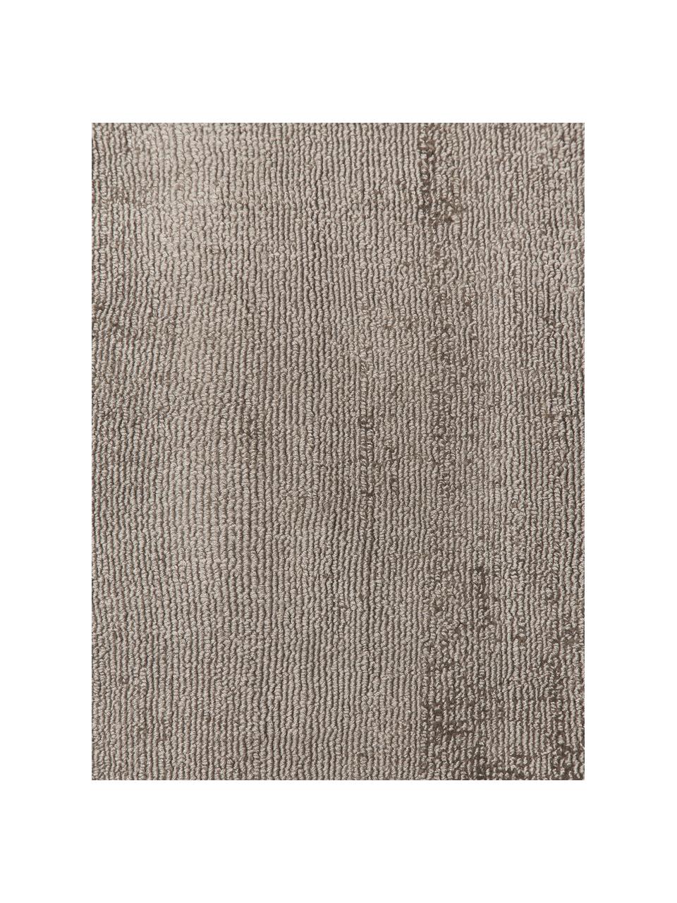 Handgeweven viscose vloerkleed Jane, Onderzijde: 100% katoen Het in dit pr, Taupe, B 200 x L 300 cm (maat L)