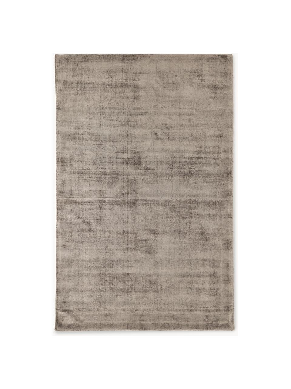 Handgeweven viscose vloerkleed Jane, Onderzijde: 100% katoen Het in dit pr, Taupe, B 200 x L 300 cm (maat L)