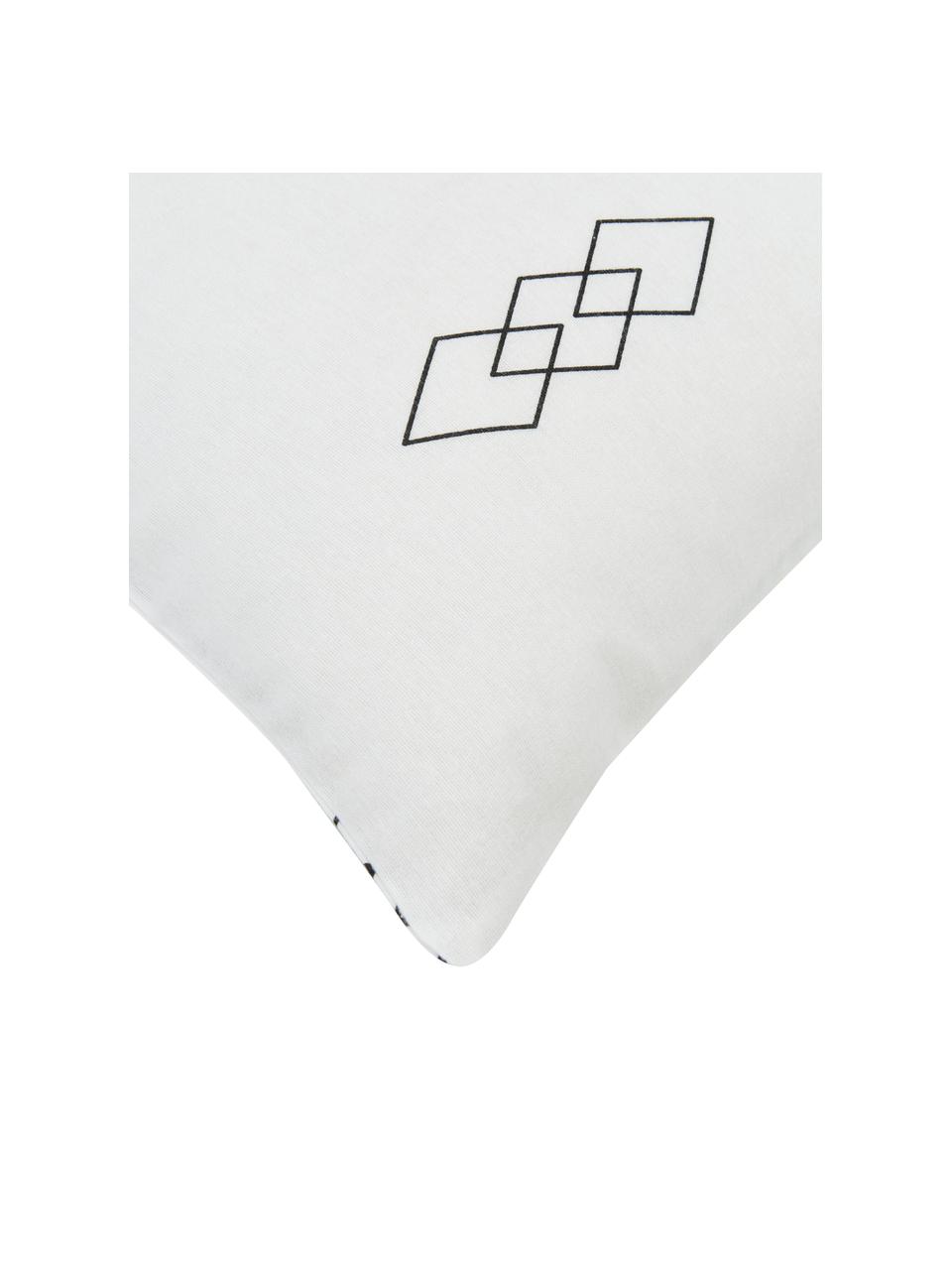 Flanell-Kissenbezüge Tabitha mit Muster, 2 Stück, Webart: Flanell Flanell ist ein k, Ecru, Schwarz, B 40 x L 80 cm