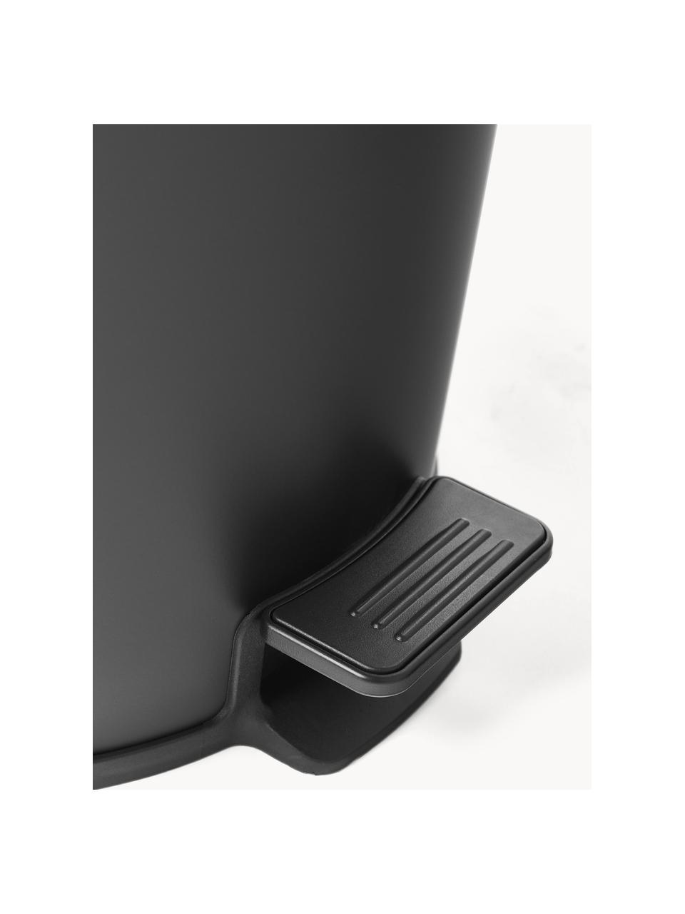 Papelera con pedal Rafa, 30 L, Interior: polipropileno, Negro, Ø 30 x Al 66 cm, 30 L