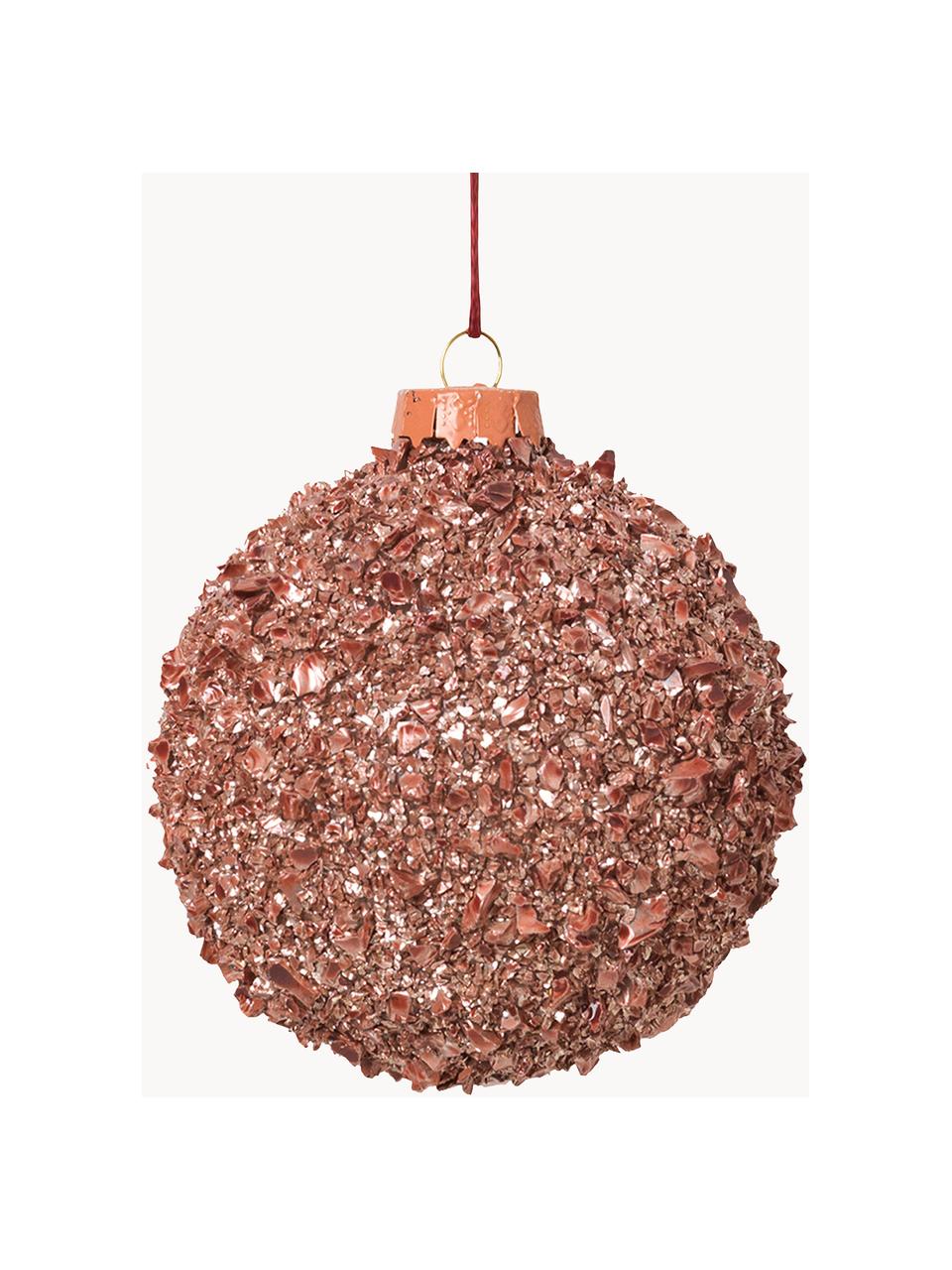 Vianočné ozdoby Cinna, 3 ks, Bledoružová, Ø 8 cm