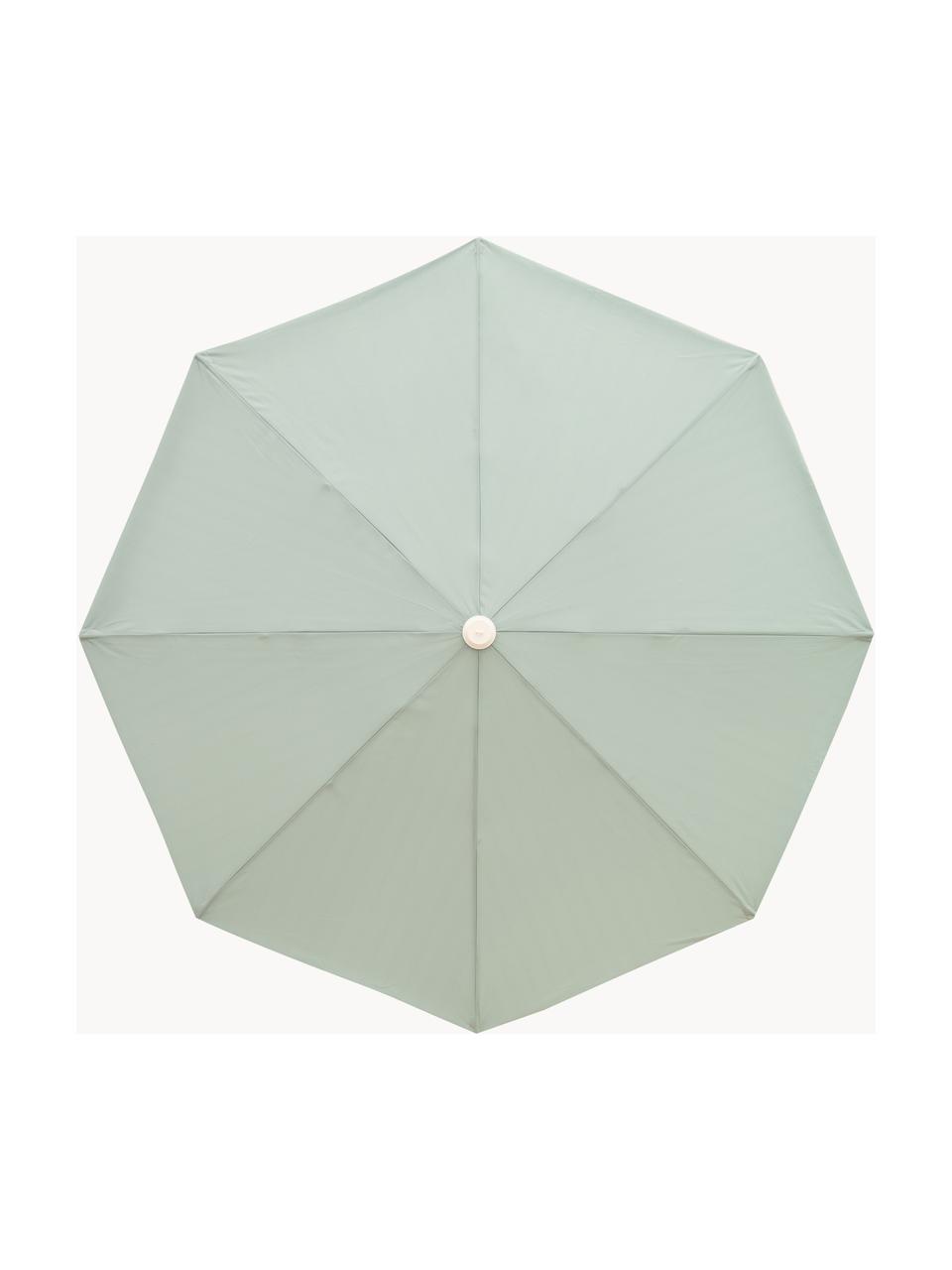 Parasol ogrodowy Amalfi, Stelaż: drewno naturalne, Odcienie szałwiowego zielonego, Ø 230 x W 220 cm