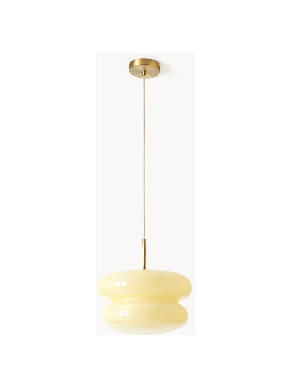 Suspension Baya, Jaune pâle, Ø 35 x haut. 22 cm