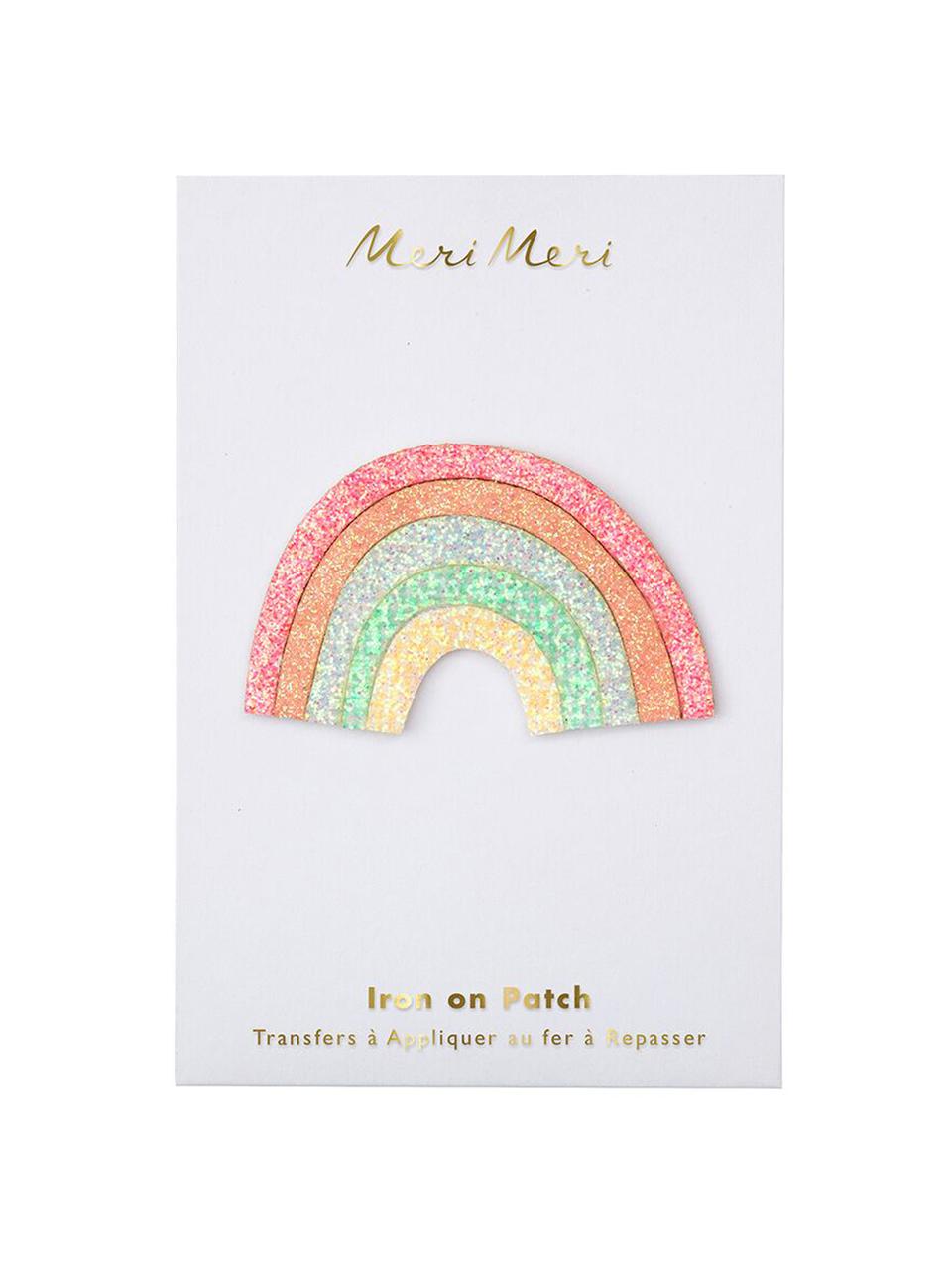 Patch Rainbow, Baumwollcanvas, Mehrfarbig, 8 x 11 cm