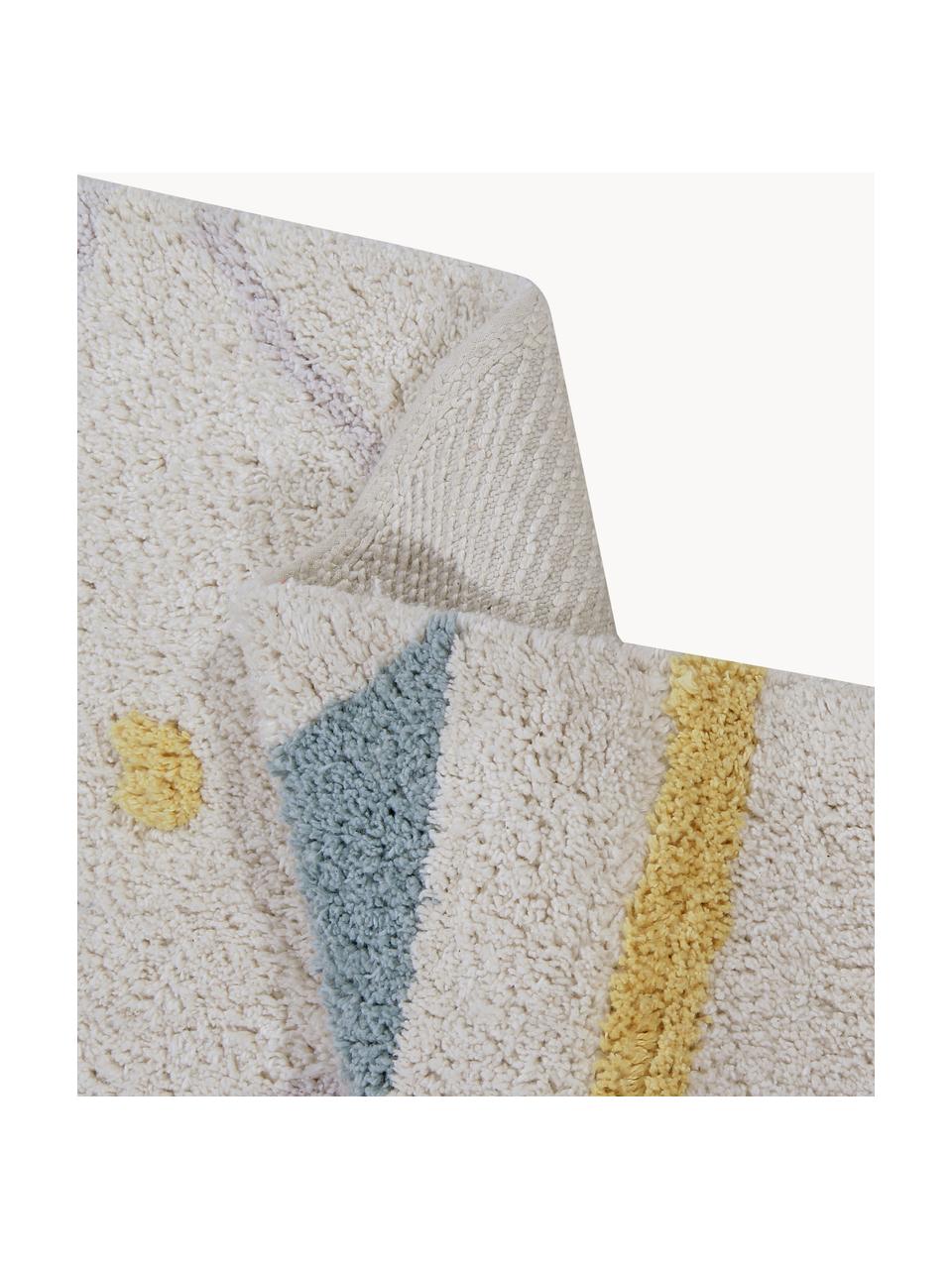 Tappeto per bambini con nappe Azteca, lavabile, Retro: cotone riciclato, Multicolore, Larg. 120 x Lung. 160 cm (taglia S)