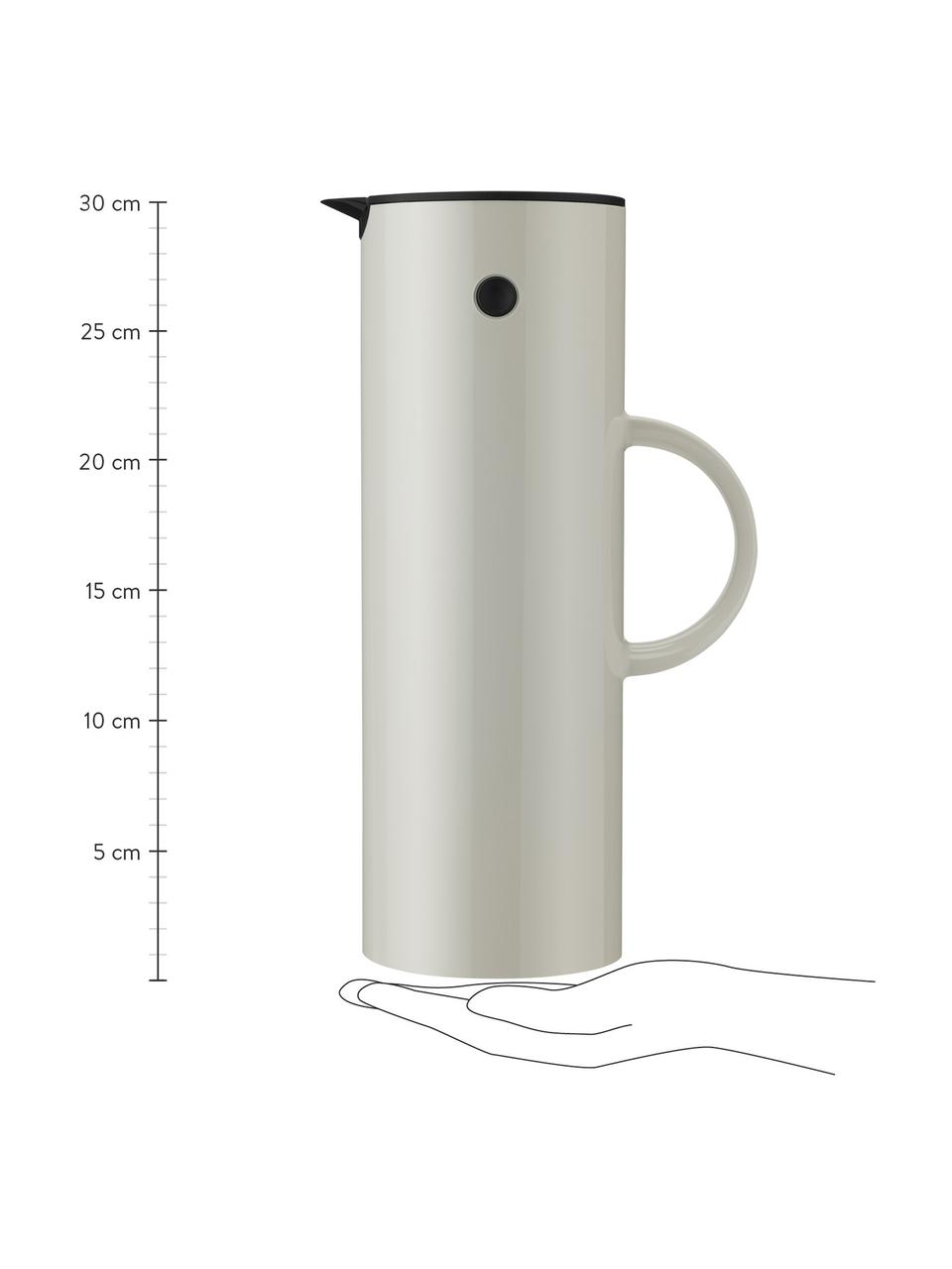 Termo EM77, 1 L, Plástico ABS con inserto de vidrio, Beige brillante, 1 L