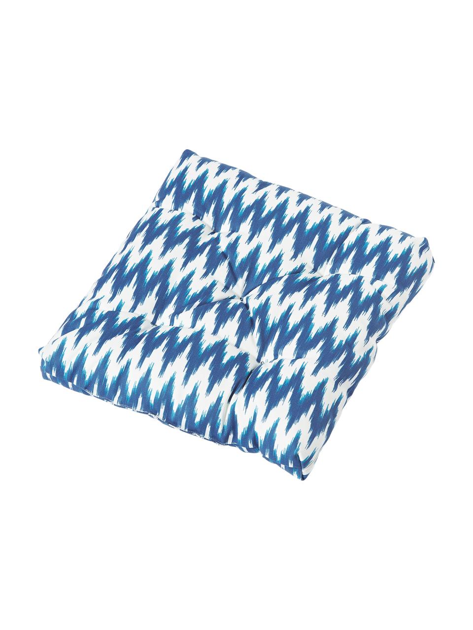 Outdoor stoelkussen Maillot met Ikat patroon, 100% acryl

Het materiaal dat in dit product is gebruikt, is getest op schadelijke stoffen en gecertificeerd volgens STANDARD 100 door OEKO-TEX®, 2016OK0494, Blauw, B 40 x L 40 cm