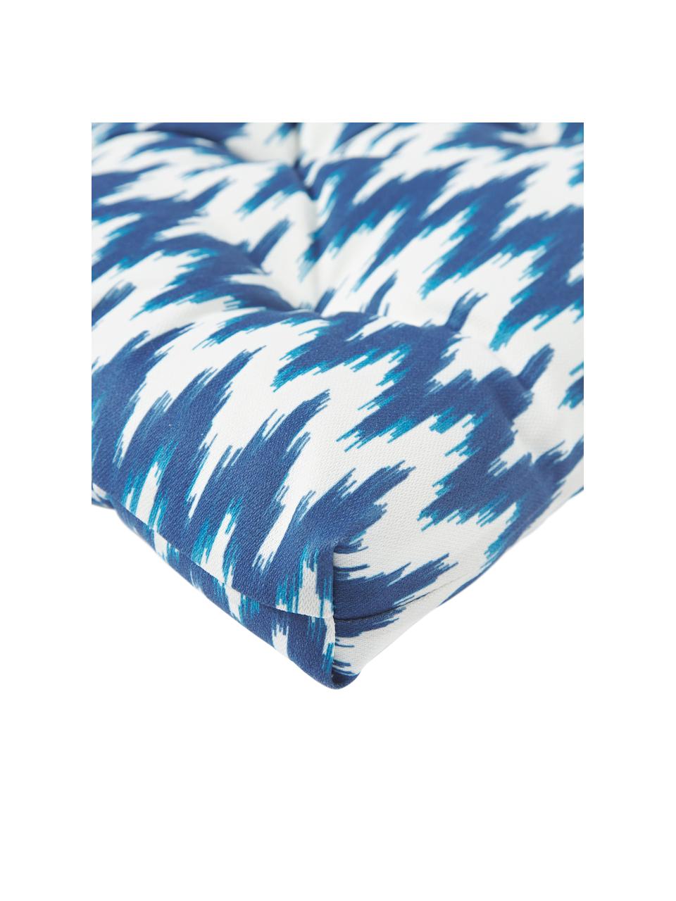 Outdoor-Sitzkissen Maillot mit Ikat Muster, 100 % Acryl

Das in diesem Produkt verwendete Material ist schadstoffgeprüft und zertifiziert nach STANDARD 100 by OEKO-TEX®, 2016OK0494, Blau, B 40 x L 40 cm