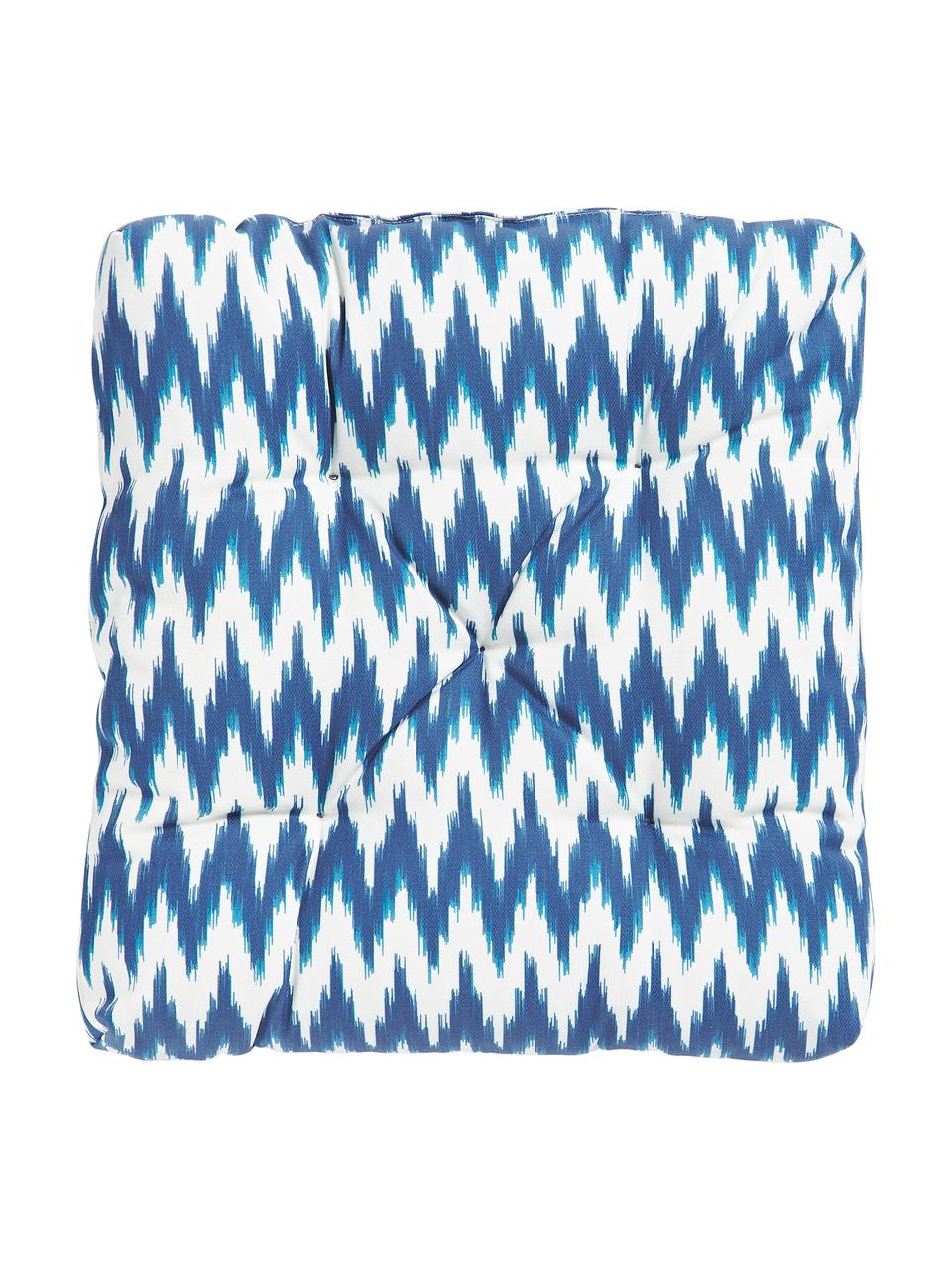 Outdoor stoelkussen Maillot met Ikat patroon, 100% acryl

Het materiaal dat in dit product is gebruikt, is getest op schadelijke stoffen en gecertificeerd volgens STANDARD 100 door OEKO-TEX®, 2016OK0494, Blauw, B 40 x L 40 cm