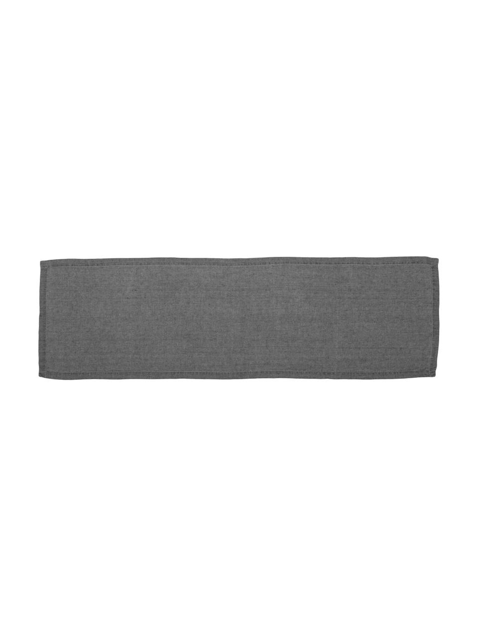 Linnen tafelloper Ruta, Grijs, B 40 x L 140 cm