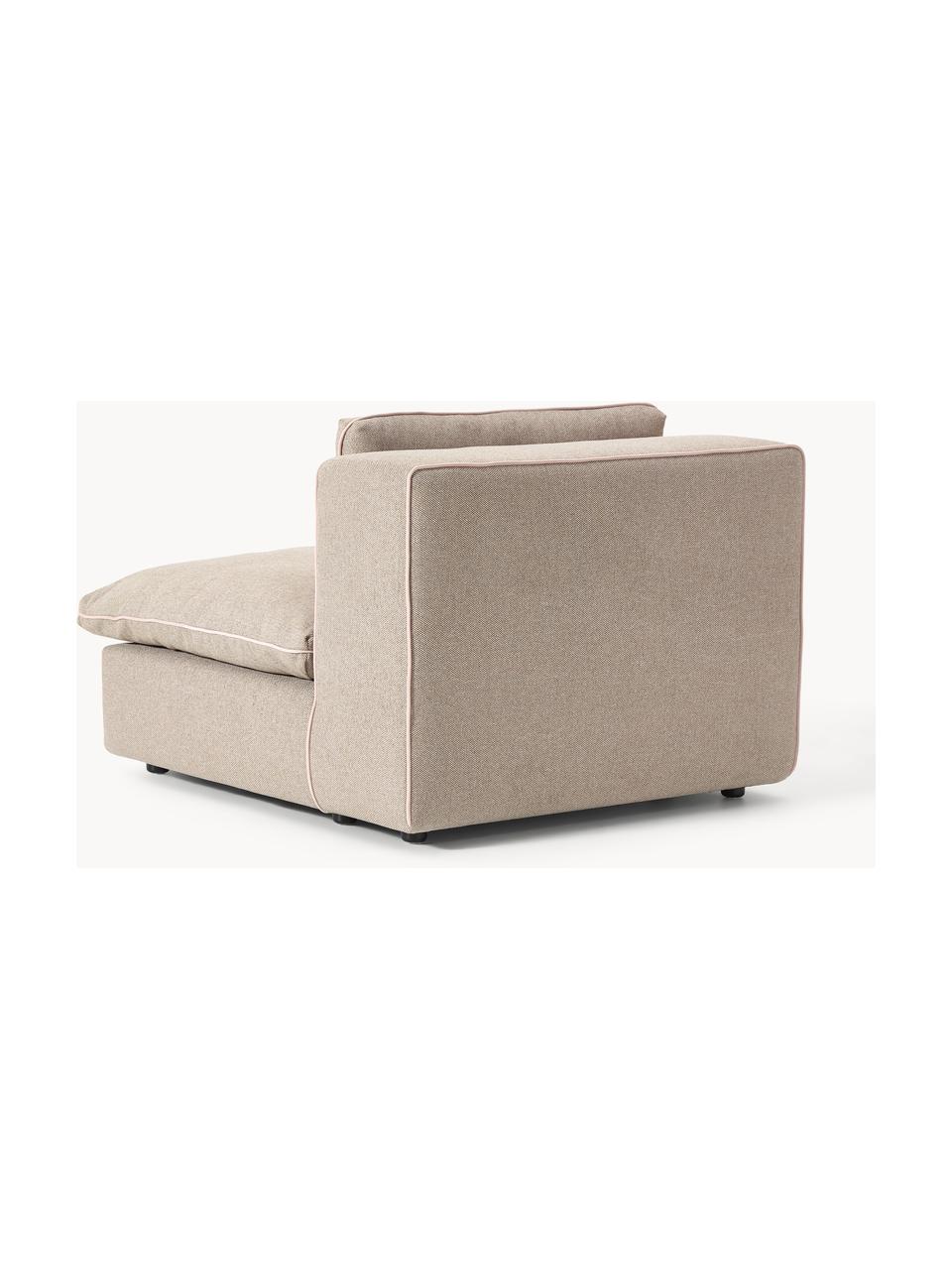 Mittelmodul Felix, Bezug: 100 % Polyester Der strap, Gestell: Massives Kiefern- und Fic, Füße: Kunststoff Dieses Produkt, Webstoff Beige, B 100 x T 110 cm