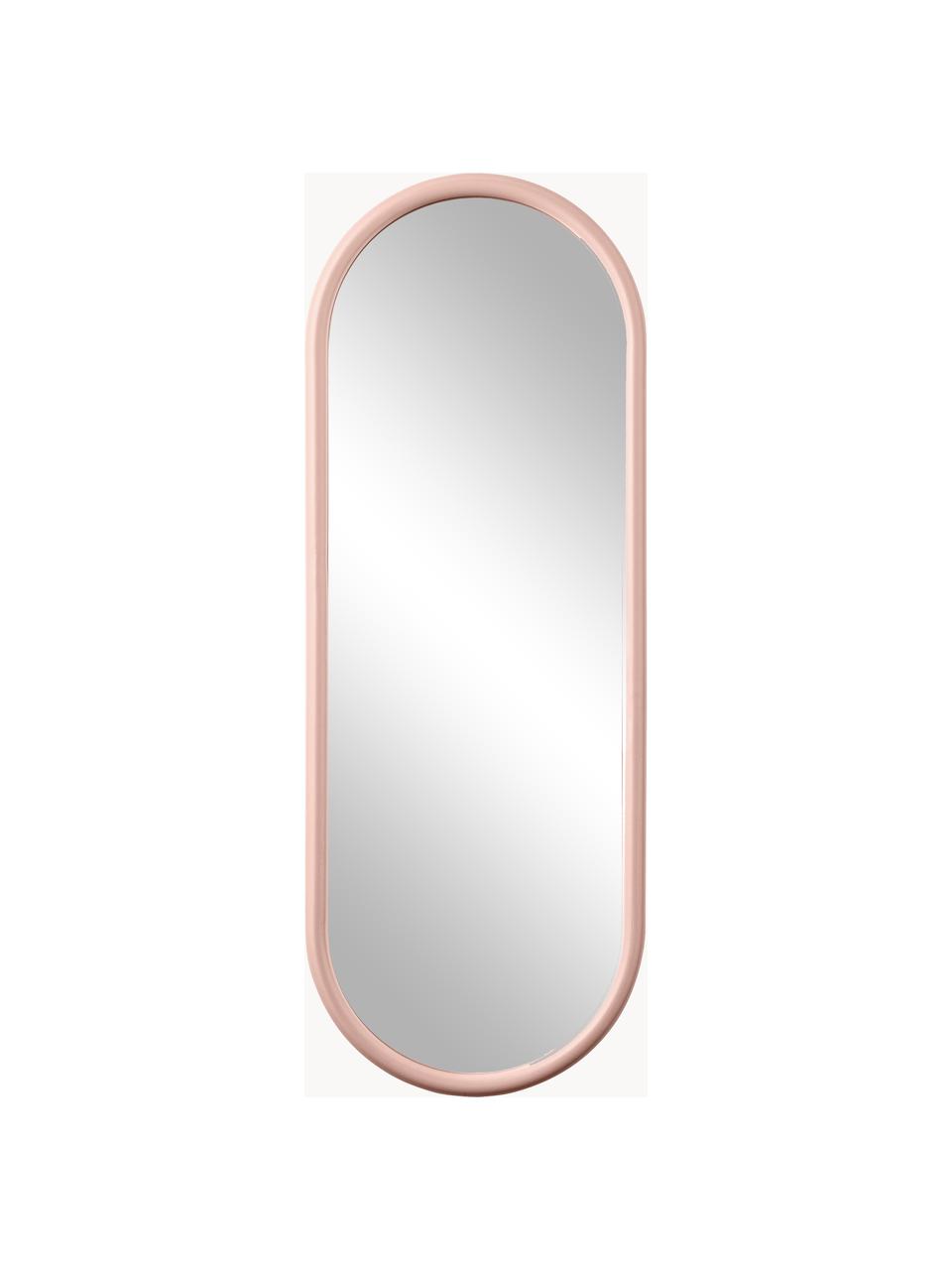 Oválne nástenné zrkadlo Angui, Zrkadlo: zrkadlové farby Rám: bledoružová, Ø 29 x V 78 cm