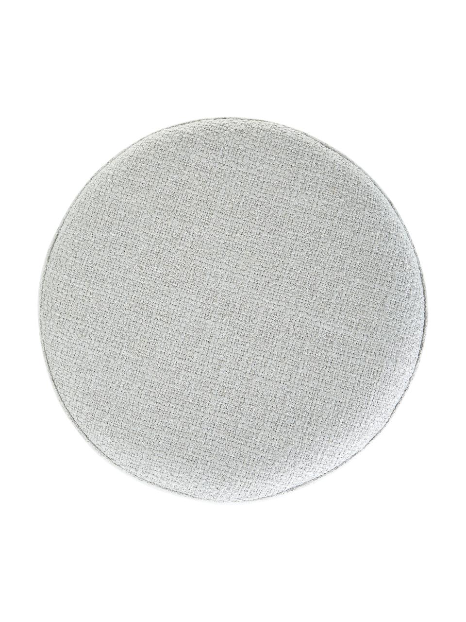 Tabouret tissu bouclé Orchid, Tissu bouclé gris clair, noir, Ø 38 x haut. 38 cm