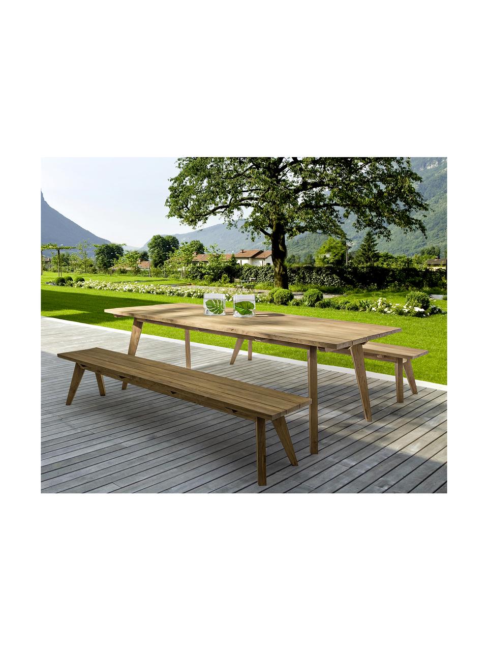 Banc de jardin teck Kendari, Bois de teck recyclé et non traité
Certifié FSC, Teck, l 240 x h 45 cm