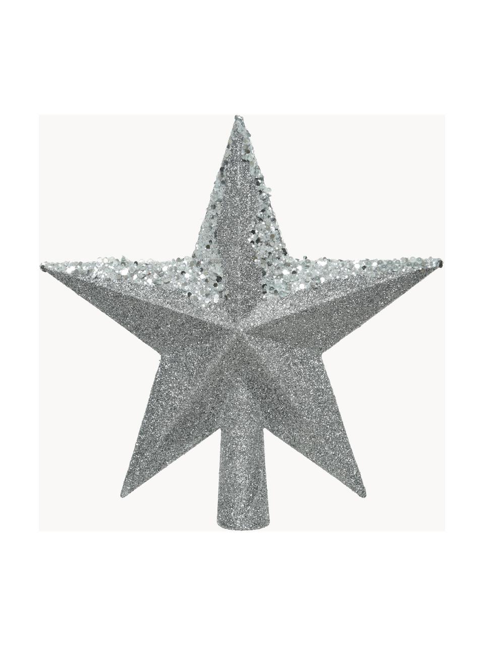Vánoční špice Amelie, Ø 19 cm, Umělá hmota, třpytky, Stříbrná, Ø 19 cm
