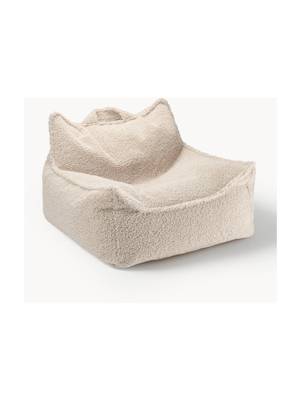 Kinder-Sitzsack Sugar aus Teddy, Teddy Hellbeige, B 70 x T 80 cm