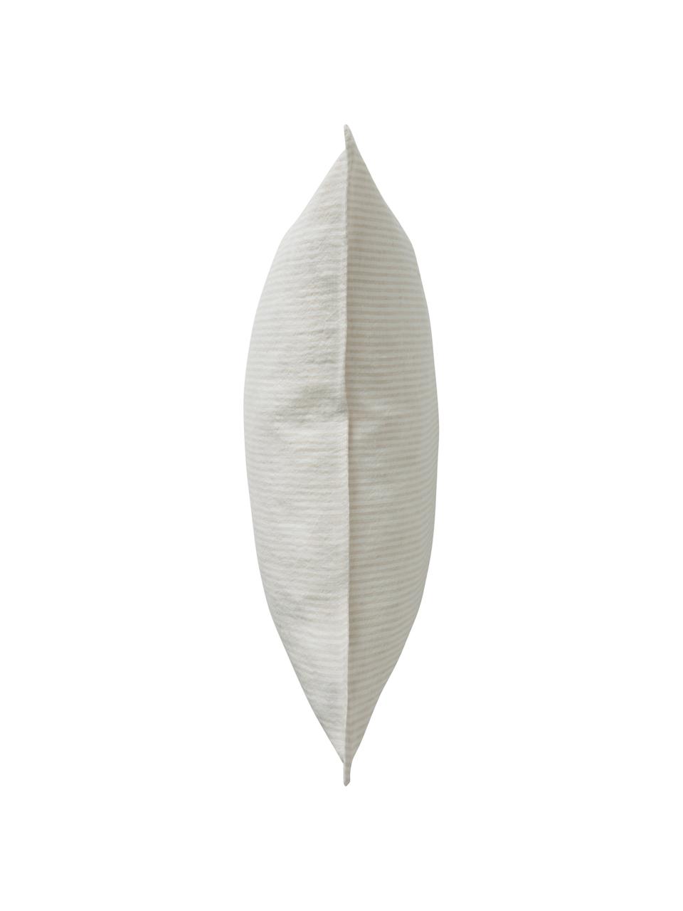 Housse de coussin 50x50 pur lin Alina, 100 % pur lin, Beige, blanc cassé, larg. 50 x long. 50 cm