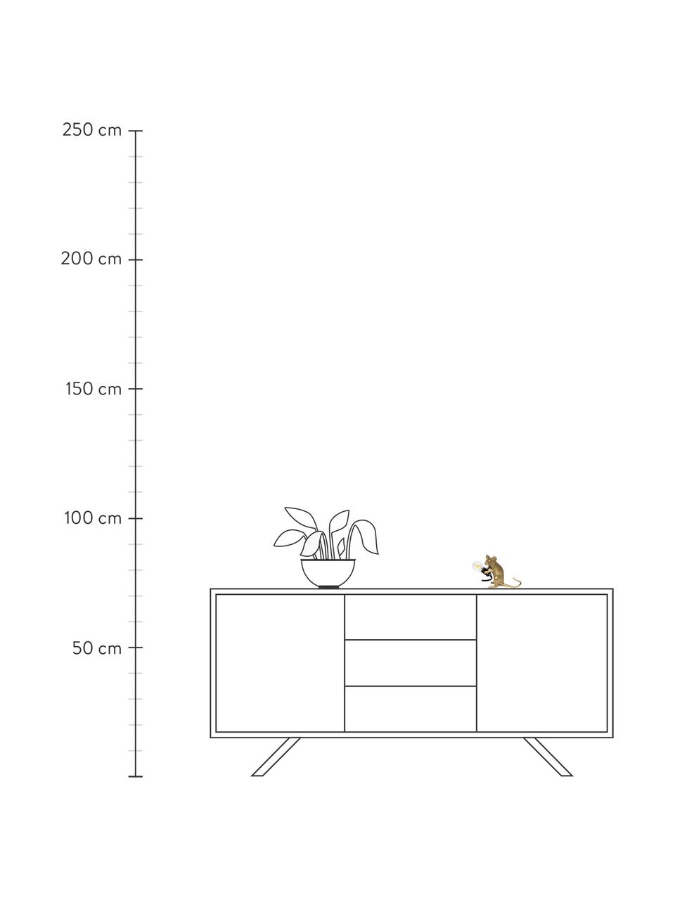 Lámpara de mesa pequeña de diseño Mouse, Lámpara: resina, Cable: plástico, Dorado, An 5 x Al 13