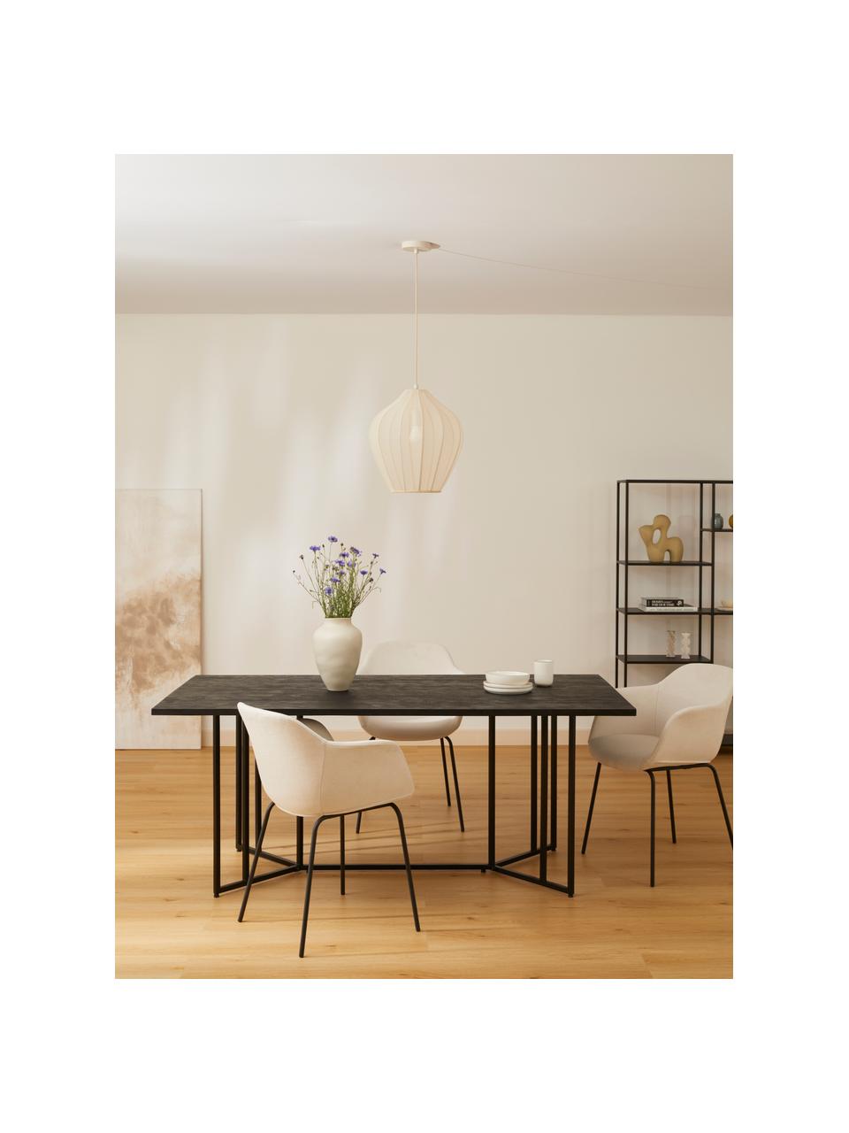 Jídelní stůl z mangového dřeva Luca, 180 x 75 cm, Černá, Š 180 cm, V 75 cm