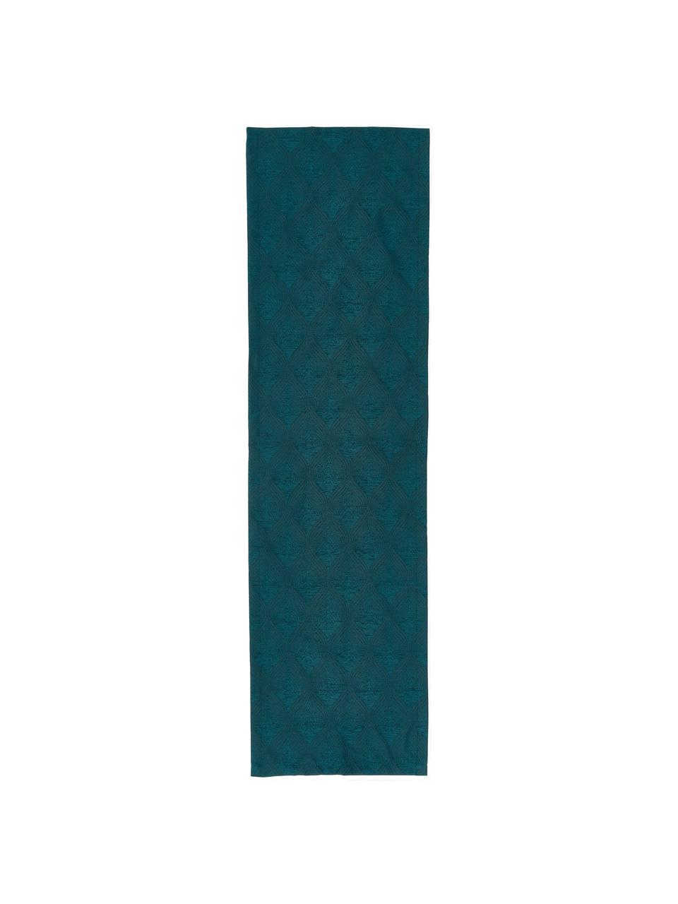 Chemin de table vert Milo, 100 % polyester, Vert, larg. 40 x long. 145 cm