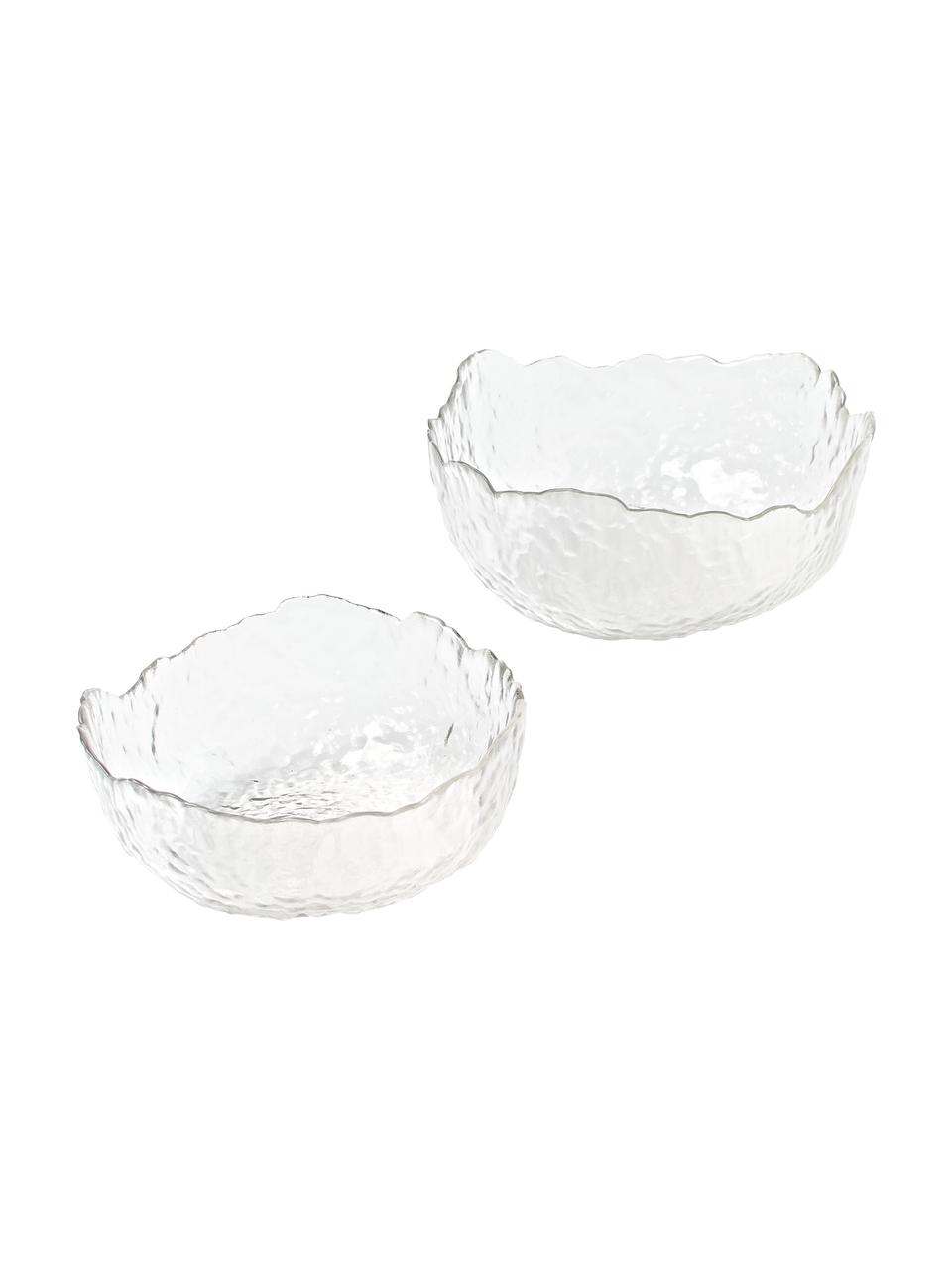 Schüssel-Set Arlo aus Glas, 2-tlg., Glas, Transparent, Set mit verschiedenen Größen